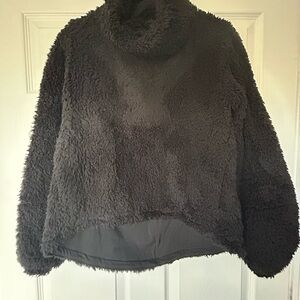 Lululemon Cozy Black Funnel Neck Fleece Jacket